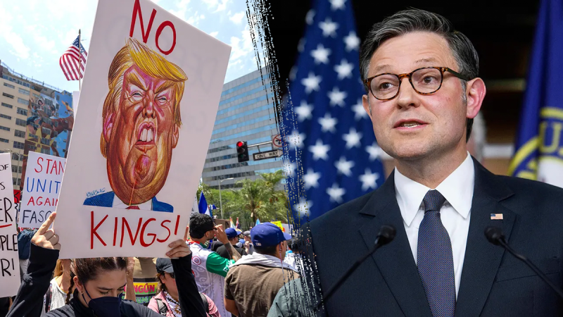 Republican lawmakers have spent the week sharpening their attacks on Saturday’s nationwide day of protests against President Donald Trump, which many GOP leaders dismissed as ‘Hate America’ rallies.
Cities across the country are expected to see hundreds of thousands of people come out for the ‘No Kings’ movement, and several congressional Democrats have even said they will attend.
Republicans have seized on the protests as a product of far-left activism, while at the same time arguing Democrats have held firm against the GOP’s plan to end the government shutdown in a bid to please that far-left base.
House Speaker Mike Johnson, R-La., told Fox Business Network he hoped that Democratic leaders who attended would be more willing to accept the GOP’s plan after the demonstrations were over — but he did not sound overly optimistic.
‘It’ll be a collection of wild leftist policy priorities, and that’ll be on display for the whole country. After that’s over, I hope there’s a few Democrats over here who will come to their senses and return to governing the country,’ Johnson said.
‘Right now, I don’t think— it’s my assumption and all of ours that they would not make that concession before that rally’s over because they don’t want to face the angry mob. I mean it’s sad, but that’s where we are.’
House Minority Leader Hakeem Jeffries, D-N.Y., dodged a question on whether he would attend one of the rallies on Friday, telling reporters, ‘I haven’t finalized my schedule for the weekend given, you know, the sensitivities around the government shutdown. I’m still very hopeful that Republicans will decide to show up for work so we can get the government back open.’
‘But I support the right of every single American to participate in the rallies that are going to take place this week and showing up to express dissent against an out-of-control administration,’ he said.
However, Senate Minority Leader Chuck Schumer, D-N.Y., said he would attend one of the protests, as did House Democratic Caucus Chairman Pete Aguilar, D-Calif.
Rep. Zach Nunn, R-Iowa, predicted more top Democratic figures would go but, like Johnson, signaled hope that they would acquiesce to Republicans’ demands when it was over.
‘My guess is if they don’t want a primary from the left, they’ll probably find a way to sneak it into their schedule. The real question that’s going to be is, do they have the fortitude after Saturday to come back and open up the government?’ Nunn told Fox News Digital earlier this week.
‘They should be doing it today. But if they feel like they’ve got to appease their base, then they better come to Jesus on Sunday and figure out a way to help them get back to the business of taking care of the American people.’
House GOP leaders also criticized the rallies at nearly every one of their daily shutdown press conferences this week.
Majority Leader Steve Scalise, R-La., said Friday that Schumer was ‘more concerned’ with ‘impressing the ‘Hate America’ rally crowd that’s coming up here tomorrow than he is about not solving all of our problems tomorrow.’
And House Majority Whip Tom Emmer, R-Minn., told Fox News’ Maria Bartiromo on Tuesday of the rallies’ place in the shutdown fight, ‘The rumor is that they can’t end the shutdown beforehand, because a small but very violent and vocal group is the only one that’s happy about this.’
‘If they shut it down beforehand, then they’ve got to deal with that group beforehand. If they make it through that, then at least they’ve made it through their Hate America rally, and then they can get this thing done,’ Emmer said.
The House passed a bill to keep the federal government funded at current levels through Nov. 21, called a continuing resolution (CR), mostly along party lines last month.
It’s since failed 10 times in the Senate, with a majority of Democrats rejecting any spending deal that does not also include an extension of COVID-19 pandemic-era Obamacare subsidies that will expire at the end of this year without congressional action.
This post appeared first on FOX NEWS Republicans torch anti-Trump ‘No Kings’ protests, say Dems fear angering leftists in shutdown fight